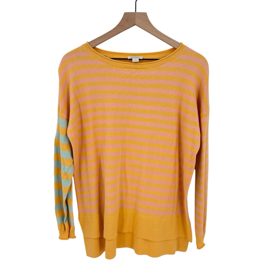 Sundance Cotton‎ Striped Sweater Large